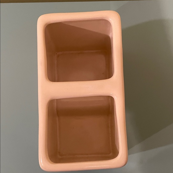 Rae Dunn by Magenta STUFF Double Compartment Organizer Brush Pen Pencil Holder - Picture 6 of 8